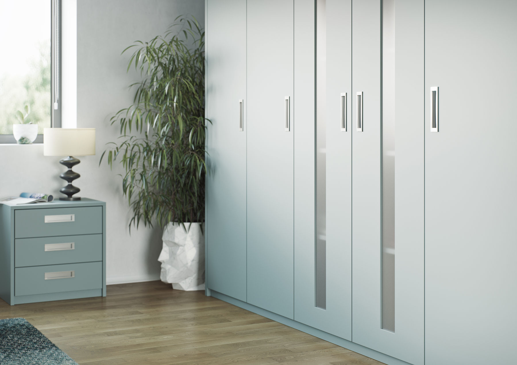 Light Grey Oak Grained Kitchen
